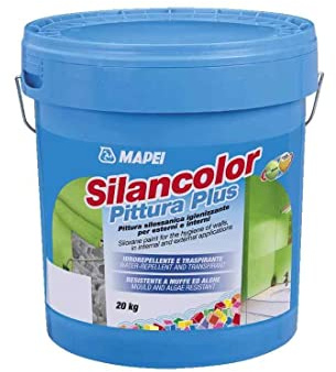 Pittura silossanica igienizzante 20 kg Silancolor Plus Pittura Mapei - Colore: BIANCO