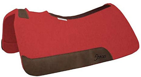 5 Star Equine The All Around Red Western Saddle Pad Size 30x30 and 7/8 Thickness