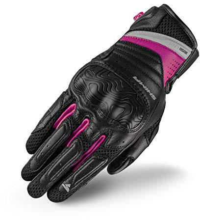 SHIMA RUSH Motorradhandschuhe - Atmungsaktive, Verstärkte, Stadt, Sommer, Touchscreen Handschuhe mit Knöchelprotektor, Handgelenk und Finger Aufpralldämpfer (Damen, Rosa, S)