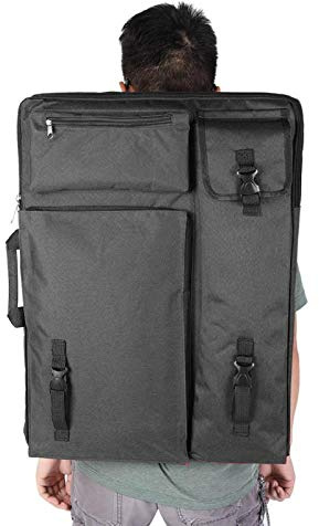 Jeanoko Zaino Impermeabile Grande per artisti, Zaino per Pittura Opaca 300D Portafoglio Art Portfolio Tote Strumenti artistici Impermeabili per Materiali artistici all'aperto Pigmenti Matite(Black)