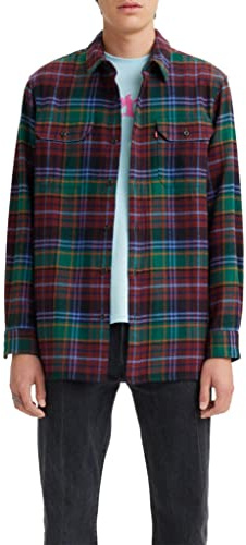 Levi's Jackson Worker Shirt Homme, Ferdinand Plaid Evergreen, S