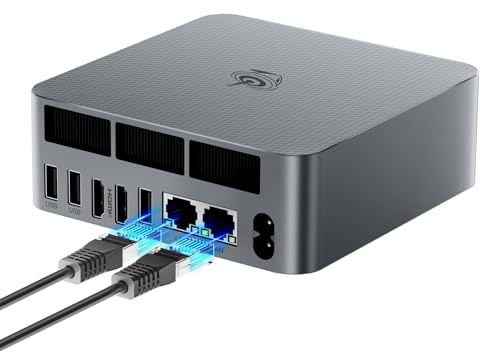 Beelink EQR5 Mini PC, Ryzen 5 5500U (6C/12T hasta 4,0 GHz), miniordenador AMD, 16 GB DDR4, SSD M.2 PCIe 3.0 de 500 GB, Doble Pantalla 4K, Doble HDMI, Doble LAN de 1000 Mbps, WiFi 6, Bluetooth 5.2