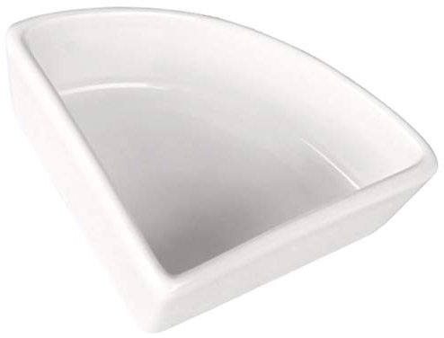 PATKAW Hamsternapf Kleine Haustier-Wassernapf Keramik-Futternapf Meerschweinchen-Futternapf Haustiernapf Dreiecks-Trinknapf Für Igel Weiß