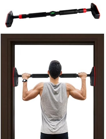 Bzavor Klimmzugstange türrahmen 70-100cm klimmzugstange schnell ohne Schrauben im Türrahmen ansetzen kein Abrutschen pull up bar mit Tragfähigkeit für bis zu 300 kg Fitnessgeräte Für Zuhause