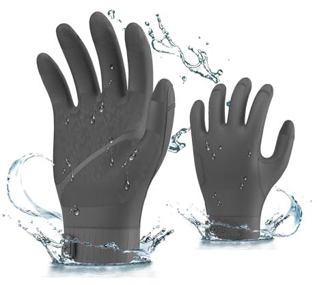 Vgo... 1 paio di guanti da lavoro senza cuciture,guanti riutilizzabili resistenti alle sostanze chimiche,impermeabili,antiscivolo,per l'industria chimica,alimentare e della lavorazione del pesce