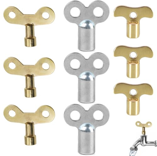 TorSor 9 Pack Radiator Valve Keys Set Radiator Bleeding Air Valve Key Air Bleeder Key Radiator Key Opener for Old Radiators Cast Iron Radiators Hydronic Heater System Home Boiler Heating Plumbing