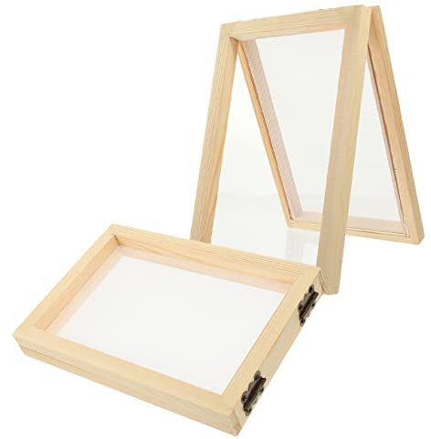 Hohopeti 2stücke Holzrahmen Für Papierherstellung DIY Mit Holz Rahmen Zum Papier Machen Zum Schöpfen Von Papier Für Junge Mädchen Und Bastelarbeiten