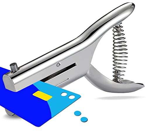 Pinza per fori singoli, 10 mm, punzonatrice a fori singoli, in metallo, per carta, perforatrice ad alte prestazioni, come accessorio da scrivania con capacità di fogli multipli per carta A4