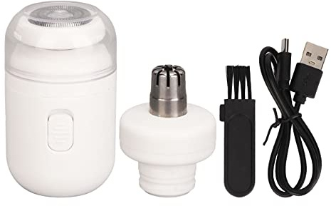 MIMEITOPA Mini afeitadora eléctrica para hombre, cuchillas de acero inoxidable, recargable por USB, diseño ergonómico para cara, viajes, kit de aseo