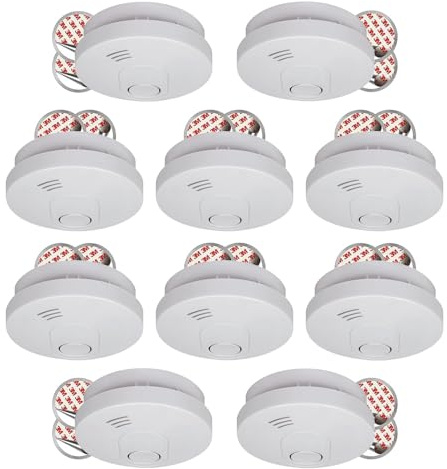 10-Pack ELRO FS1510 rilevatori di fumo con batteria da 10 anni e montaggio magnetico – Conforme alla norma europea EN14604