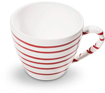 GMUNDNER KERAMIK Kaffeetasse Gourmet Füllmenge : 0.2 Liter Rotgeflammt Geschirr, handgemacht in Österreich
