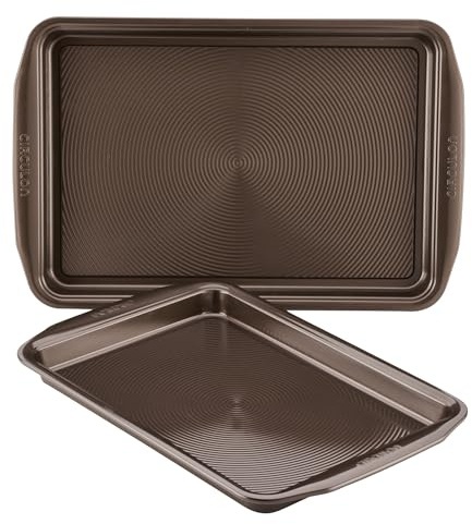 Circulon 47107 2 Piece Baking Sheet, Steel, Chocolate