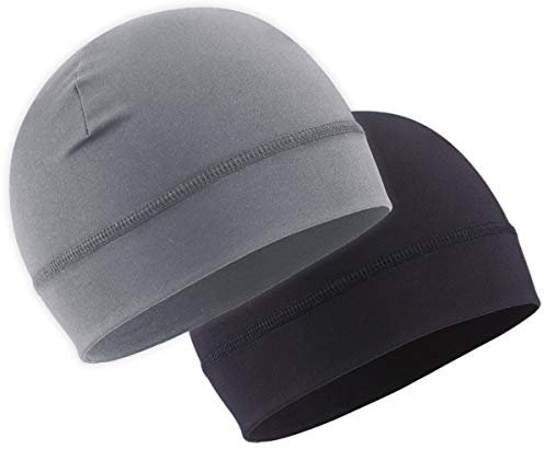 OutdoorEssentials 2er Pack Fahrradmütze - 2X Fahrrad Mütze unter Helm - Unterziehmütze für den Fahrradhelm Skihelm - Set Laufmütze für Damen und Herren - Skull Cap