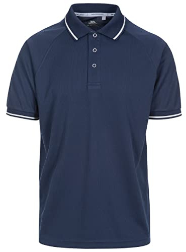 Trespass Bonington Mens Polo Shirt Plain T Navy