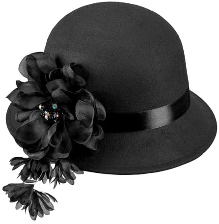 W WIDMANN MILANO Party Fashion 68561 - Hut Die wilden 20er Jahre, Wolloptik, Charleston, Kopfbedeckung, Mottoparty, Karneval