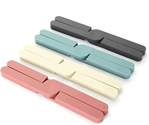 Salvamanteles Plegables,4 PCS Tapetes de Mesa de Silicona Soporte para Ollas Almohadilla Caliente Almohadillas de Aislamiento Térmico para Platos Calientes Tazón