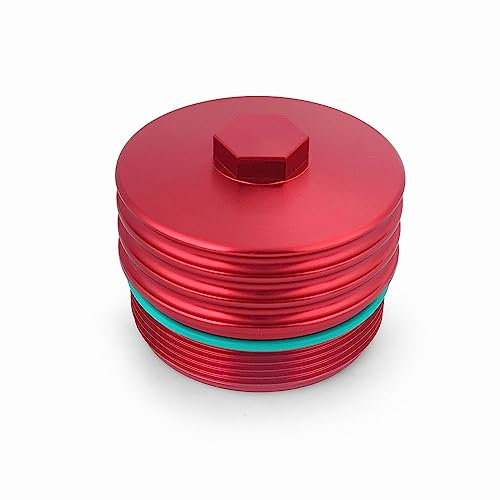Couvercle de Filtre à Huile pour BMW N20 N26 N51 N52 N53 N54 N55, Couvercle de Filtre à Huile en Aluminium (Rouge)