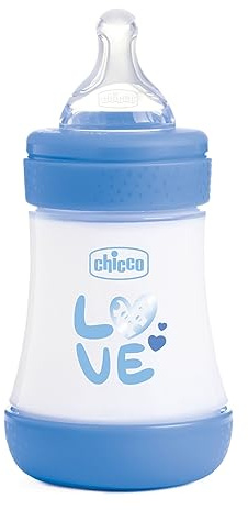 Chicco Bottle Perfect 5, anti-colic bottle 150 ml, conveyor-free, baby 0+, silicone dummy, bifunctional breastfeeding bottle 150 ml with Intui flow system