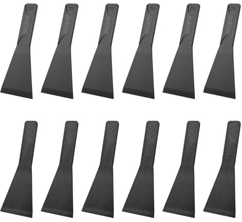 12 Stück Raclette Schieber, Raclettespachtel, Raclette Spatel, Raclette Pfannenwender Küchenwerkzeuge für Antihaft Pfannen Käse Grills Gourmet Bretter Bratpfannen Fondue