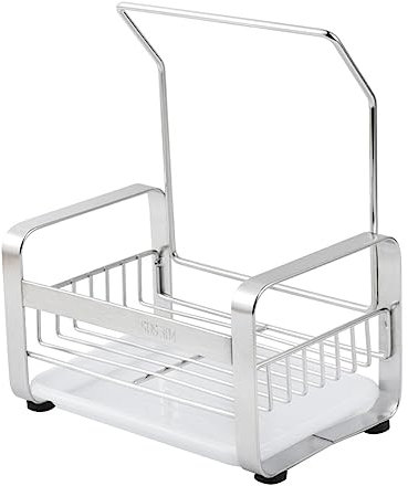 Cabilock Küche Spüle Rack Spülbecken Ablage Spülbecken Abtropfgestell Schwämme Abtropfständer Spülbecken Ordnungshelfer Topfkratzer Halter Spülschwamm Halterung Lappen Lagerregal, VAE0706Z2701PXJ