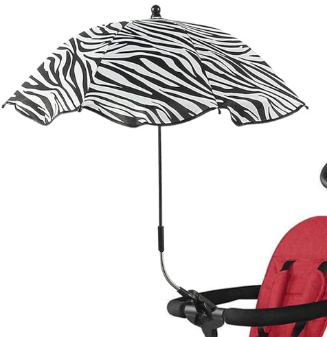 Eteslot Sombrilla Carrito Bebe, Parasol Carro Bebe, Paraguas Para Cochecito con Abrazadera Ajustable, Clip De Protección UV En El Cochecito De Paraguas Acoplable, 1 item