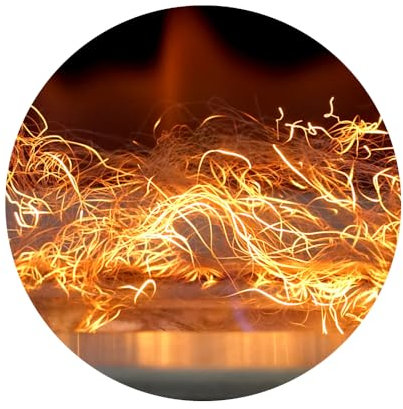 kratki GLOW FLAME Biokamin-Deko mit Ethanol-Gel, Glühfaser-Effekt und Flammen-Effekt, Dekoration für Innenbereich