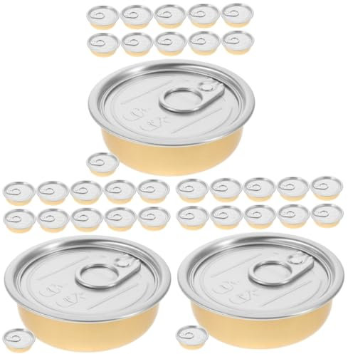 Alipis 36 Pz Lattina Di Alluminio Scatola Di Tonno Lattina Vuota Per Cibo Per Animali Domestici Barattolo Di Piccola Scatoletta Di Tonno Barattolo Vuoto Di Ermetico
