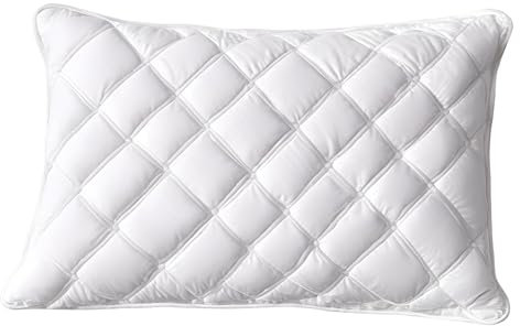 Leonado Vicenti Steppdecke und Kissen Gesteppt Weiß Bettdecke in Allen Größen Weich Atmungsaktiv Bettwaren Sommerdecke, 40x80 cm Steppkissen