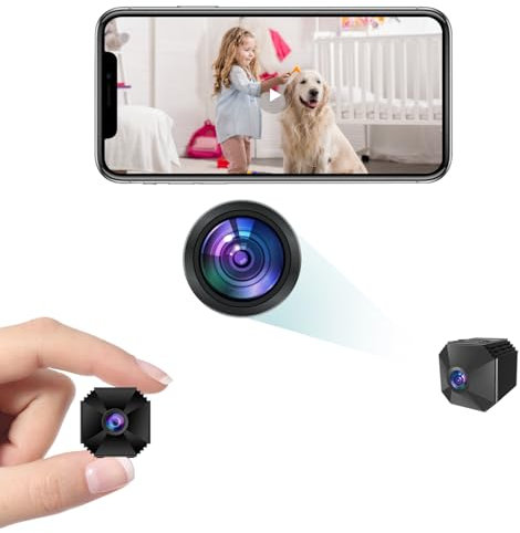 Mini Kamera 4K Full HD WLAN Kamera - Live Übertragung Handy APP Für WiFi Indoor Camera Cloud-Speicher HD-Nachtsicht und Bewegungserkennungsalarm, Perfekte Kamera für Zuhause