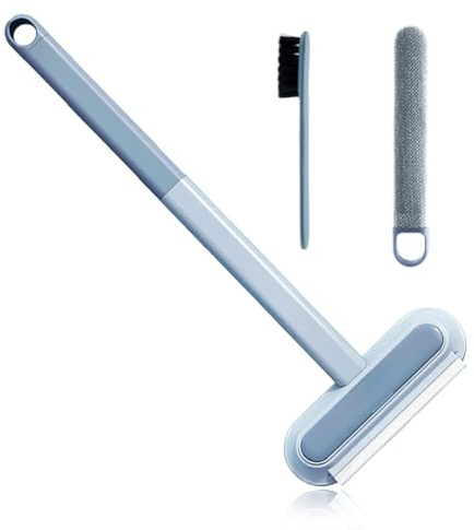 DIFLAX Spazzola Pulisci Zanzariera Set di Pulitori per Finestre Spazzola per Rete in Rete Spazzola per Pulizia Della Zanzariera con Spugna Brush e Spatola in Silicone 4 in 1 Mesh Cleaner Brush