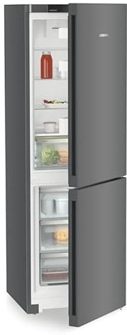 CNdgc5203 No Frost Freestanding Fridge Freezer, 60/40 Split, 330L Capacity, Grey, C Energy Rated, Frost-Free, DuoCooling, LED Lighting, Modern Kitchen Appliance