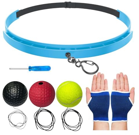 Cinta elástica ajustable para el juego de reacción y protección de la cabeza, diadema de pelota de boxeo, para niños, adolescentes, adultos, hombres y como