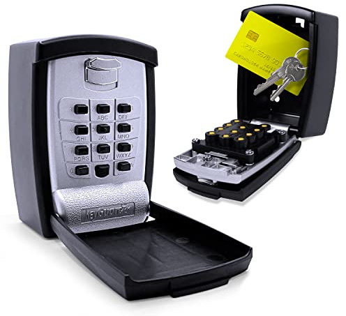 KeyGuard SL-590 Punch Button Key Storage Wall Mount Lock Box, Black Finish