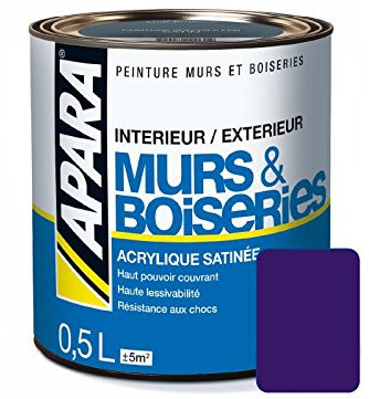 Peinture intérieure couleur, acrylique satinée 0.5 litre Nuit