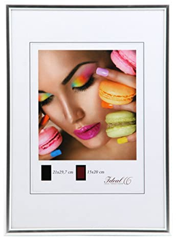 Ideal Life Kunststoff Bilderrahmen Wanddeko Collage Poster Bilder Foto Rahmen: Farbe: Silber | Format: 50x70