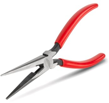 TEKTON 7 Inch Serrated Jaw Long Nose Pliers | PGF10007