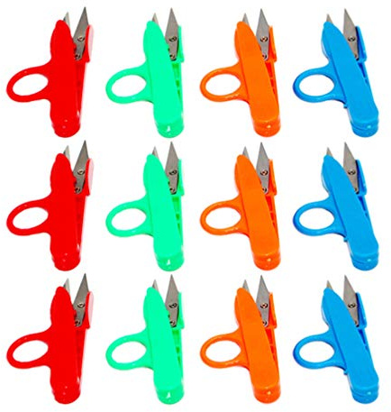 Milisten 12Pcs Forbici da Cucire Forbici di Sicurezza Forbici Vestiti Filo Filo da Ricamo Punto Croce Tagliatore Mestiere Forbici da Taglio Forbici da Taglio