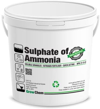 Sulphate of Ammonia Fertiliser, 5Kg Bucket, General Garden Fertiliser and Soil Improver, Vegetable Food, Great For Trees, Shrubs, And Hedges, Give An Added Boost to Flowering and Fruiting Plants
