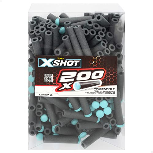 COLORBABY X-Shot Lot de 200 fléchettes en Mousse pour Pistolets Jouets en Caoutchouc Mousse de Rechange pour Pistolets (46926)