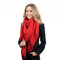 Scandi Linen Musselin Tuch Damen - Musselintuch, Musselin Schal, Halstuch Damen - Dreieckig leicht (einlagig), Rot
