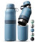 Breakbottle Insulated Water Bottle Stainless Steel 550ml with Twist Open Easy-Clean Design, Leak-Proof Lid - Eco-Friendly, Odour-Free Hot and Cold Metal Water Bottle for Gym, Travel, Sports - Fjord