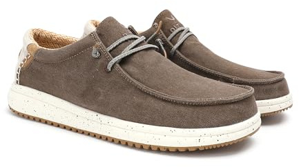 WALK IN PITAS | Nias | Mocasines de Hombre | Náuticos Casual | Zapatillas de Verano | Zapatos de Hombre Casuales y Cómodos | Zapatos de PITAS | Taupe 41