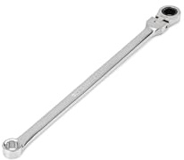 TEKTON 3/8 Inch Long Fixed/Flex Head Ratcheting Box End Wrench | WRB35310