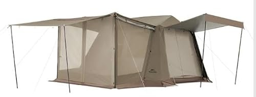 Naturehike Village 6.0 ㎡ Tenda familiare pop-up tenda da campeggio, tenda da campeggio per 4 persone, grande tunnel con colonna d'acqua 2000 mm