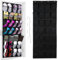 qimeyu zapatero colgante puerta,organizador de zapatos puerta,zapatero puerta colgante con 28 bolsillos,organizador de zapatos plegable para colgar zapatos para hombres mujeres y niños (negro)
