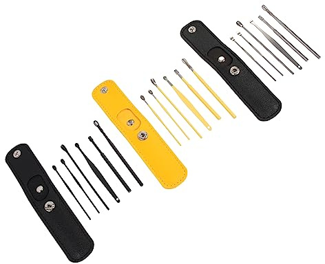 GOOHOCHY Cuchara Para Oídos Vela De Cerumen Set De 3 Herramientas Para Limpieza Auditiva