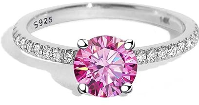 Diamantring, Moissanitförlovningsringar for kvinnor 1ct D-färg VVS1 diamantringar