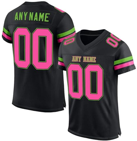 Personalised American Football Shirt for Men Women Kids, Add Your Own Name Number & Team, Lightweight Training Jersey