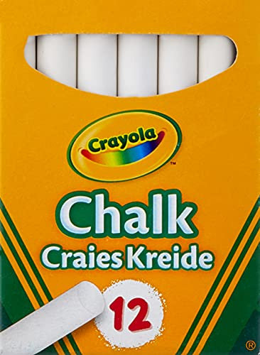 CRAYOLA - Staubfreie weiße Kreide, 12er-Pack, 0280