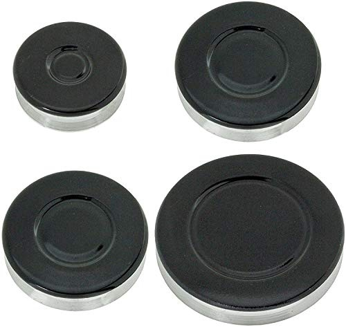 SPARES2GO (Non Universal) Oven Cooker Hob Gas Burner Crown & Flame Cap Kit for Indesit Oven/Cooker/Hob (Small, 2 Medium & Large, 55mm - 100mm)